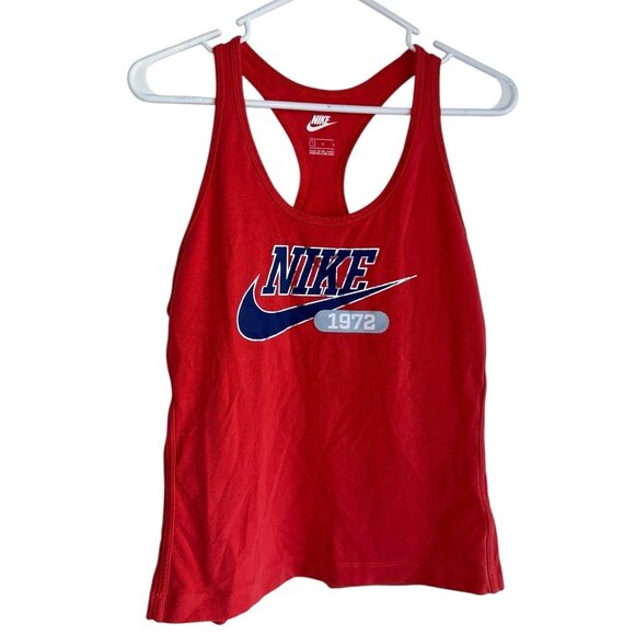 Nike Women Heritage 1972 USA Tank Top Size Large Red Blue Racerback - Picture 1 of 5